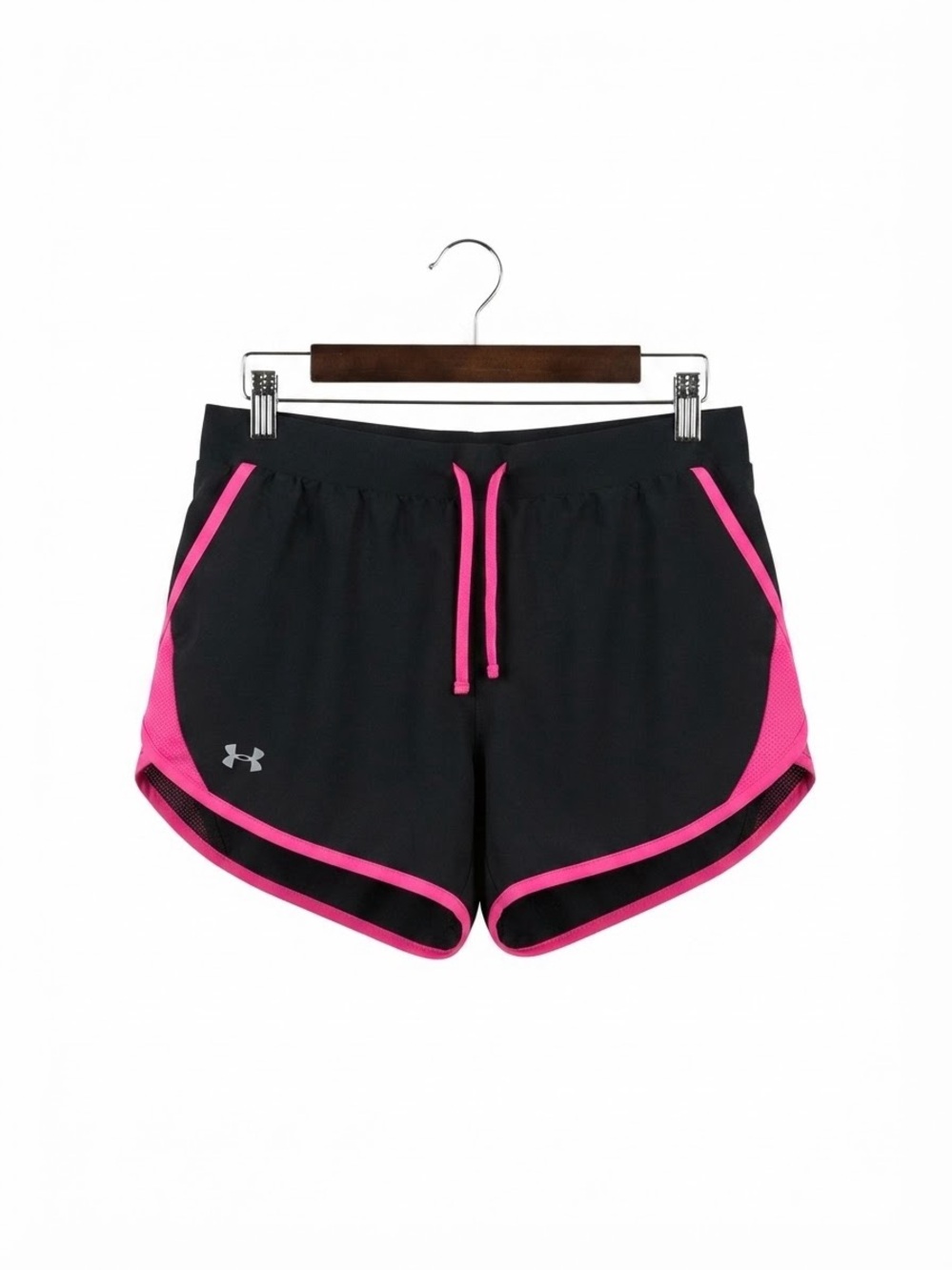 Under Armour Black Shorts with Hot Pink Trim